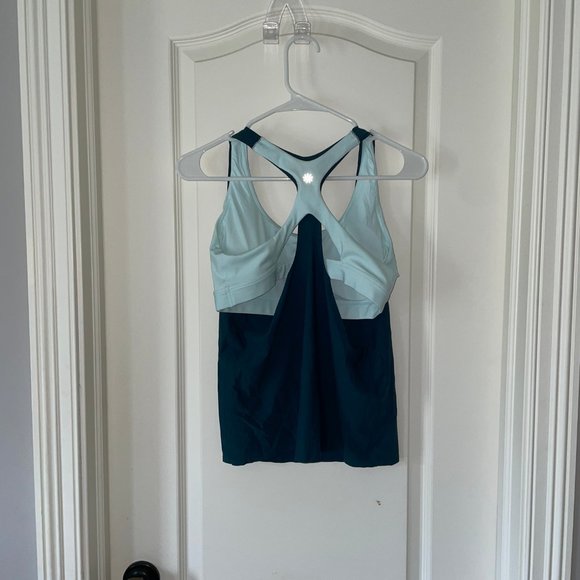 Teal Athleta Workout Tank (Built in sports bra) - Picture 2 of 4